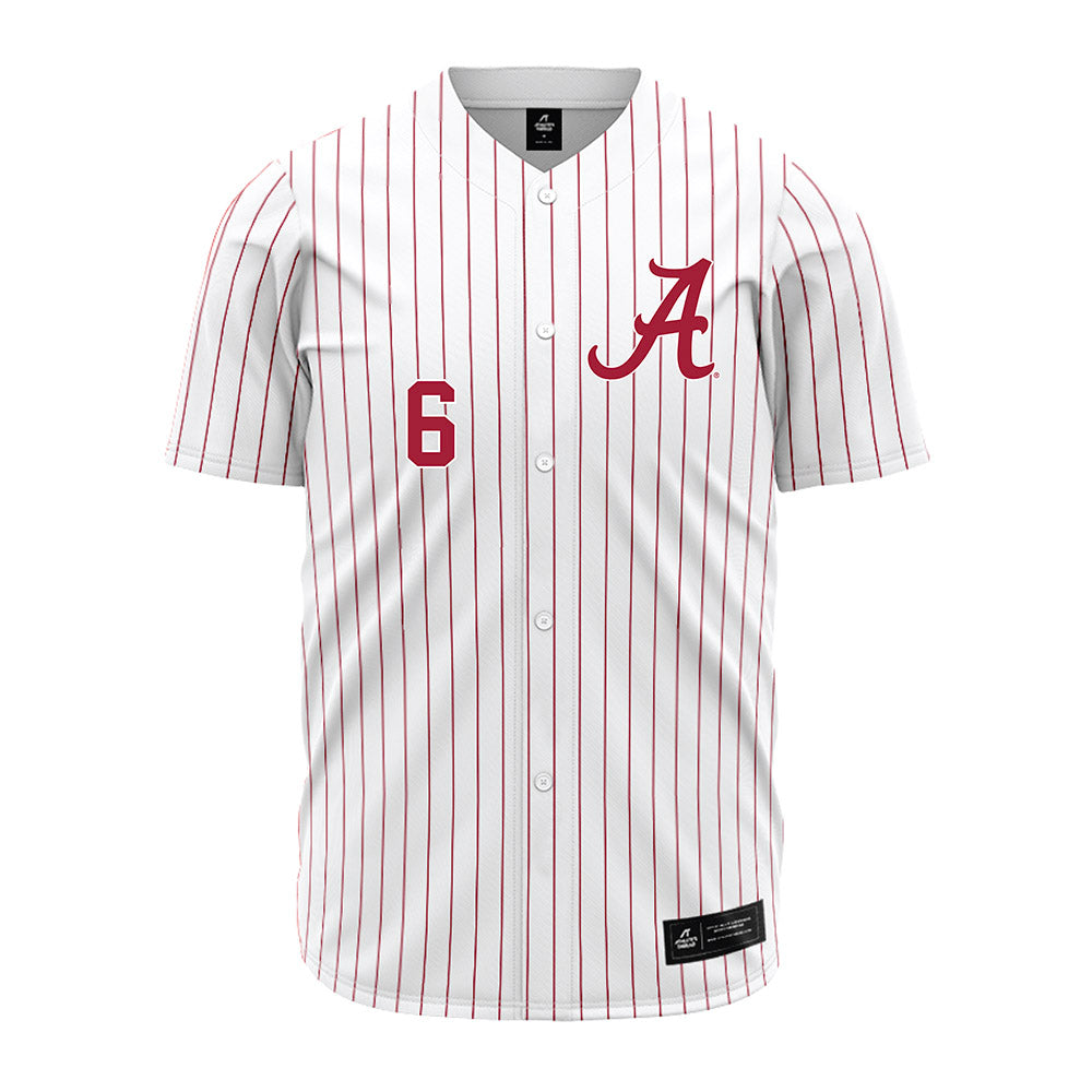 Alabama - NCAA Baseball : Evan Taylor - Pinstripe Jersey-1