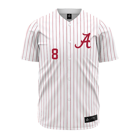 Alabama - NCAA Baseball : Tyler Fay - Pinstripe Jersey-0
