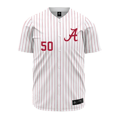 Alabama - NCAA Baseball : Connor Lehman - Pinstripe Jersey-1
