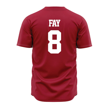 Alabama - NCAA Baseball : Tyler Fay - Crimson Jersey-1