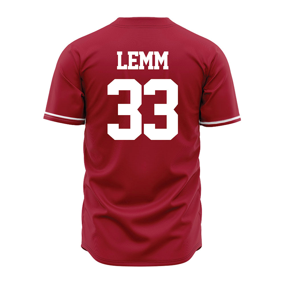 Alabama - NCAA Baseball : John Lemm - Cardinal Jersey-3