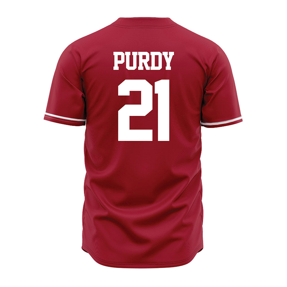 Alabama - NCAA Baseball : Andrew Purdy - Cardinal Jersey-3