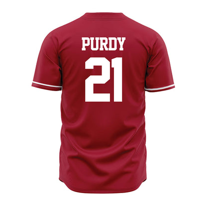 Alabama - NCAA Baseball : Andrew Purdy - Cardinal Jersey-2