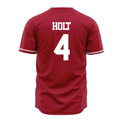 Alabama - NCAA Baseball : Brennan Holt - Cardinal Jersey-3