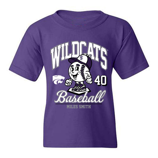 Kansas State - NCAA Baseball : Miles Smith - Fashion Shersey Youth T-Shirt-0