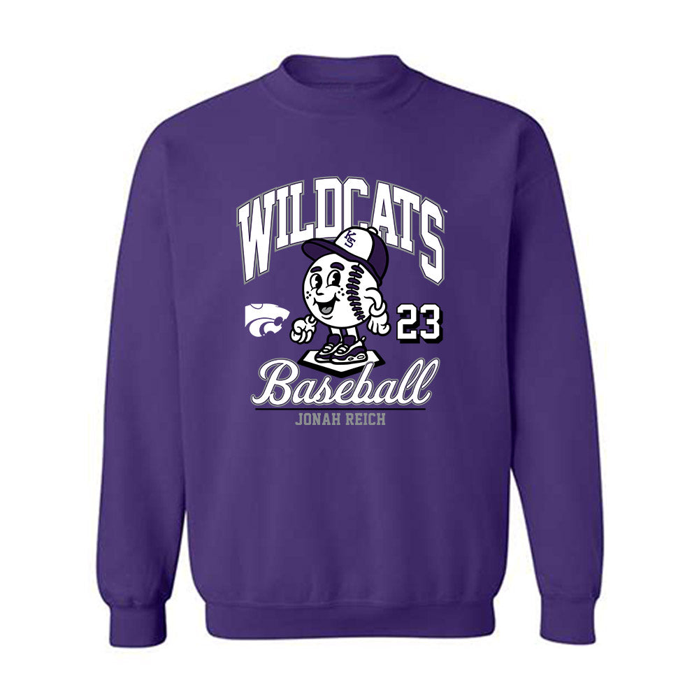 Kansas State - NCAA Baseball : Jonah Reich - Fashion Shersey Crewneck Sweatshirt-0