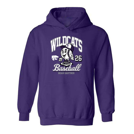 Kansas State - NCAA Baseball : Noah Gartner - Fashion Shersey Hooded Sweatshirt-0
