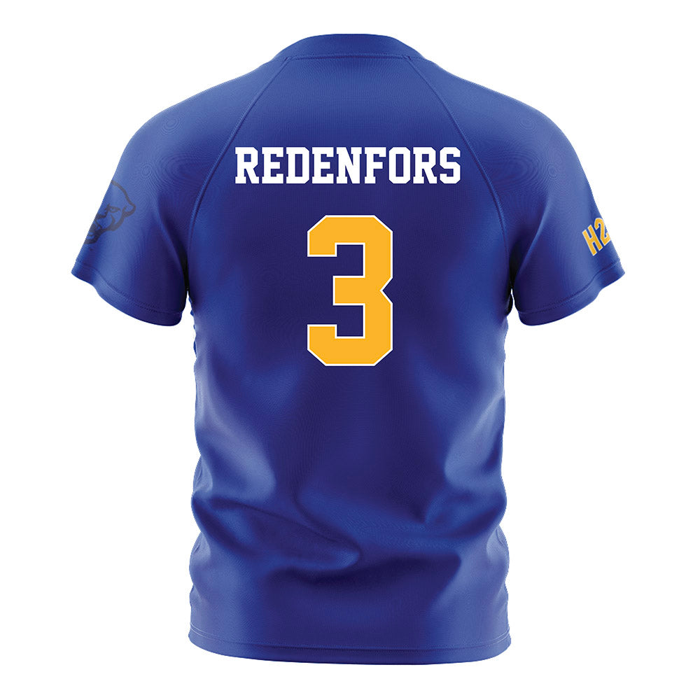 Pittsburgh - NCAA Men's Soccer : Jacob Redenfors - Blue Soccer Jersey-1