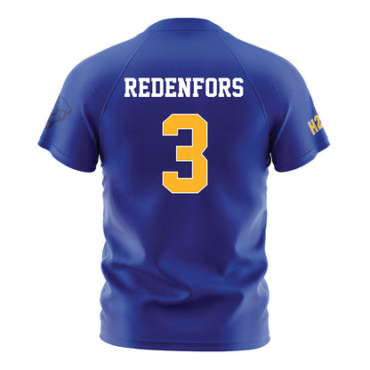 Pittsburgh - NCAA Men's Soccer : Jacob Redenfors - Blue Soccer Jersey-1