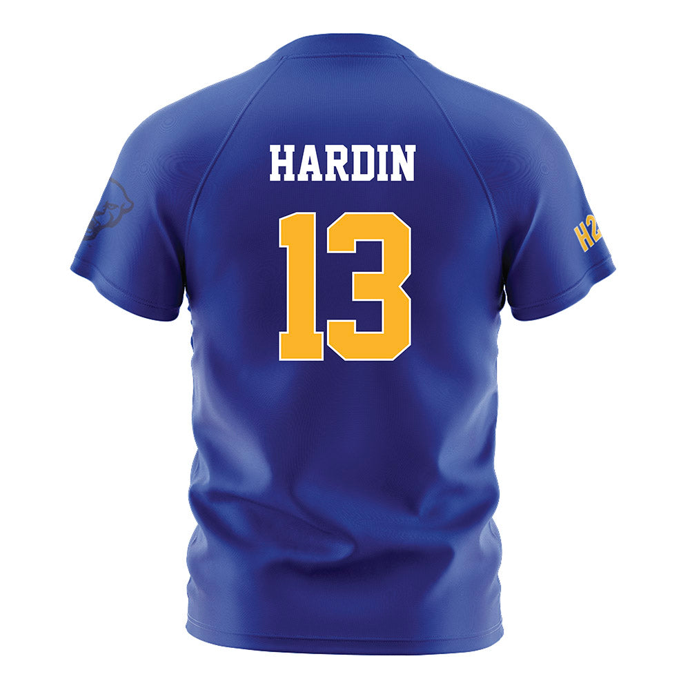 Pittsburgh - NCAA Men's Soccer : Joshua Hardin - Blue Soccer Jersey-1