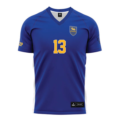 Pittsburgh - NCAA Men's Soccer : Joshua Hardin - Blue Soccer Jersey-0