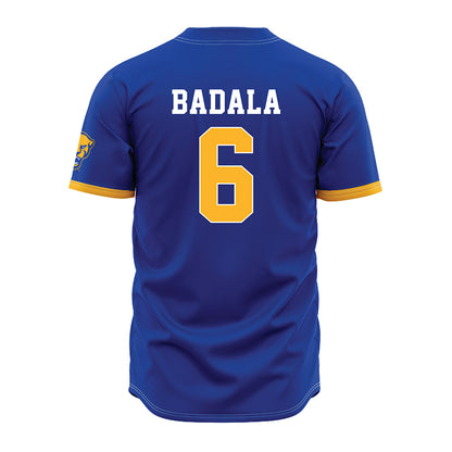 Pittsburgh - NCAA Baseball : John Badala - Blue Jersey-1