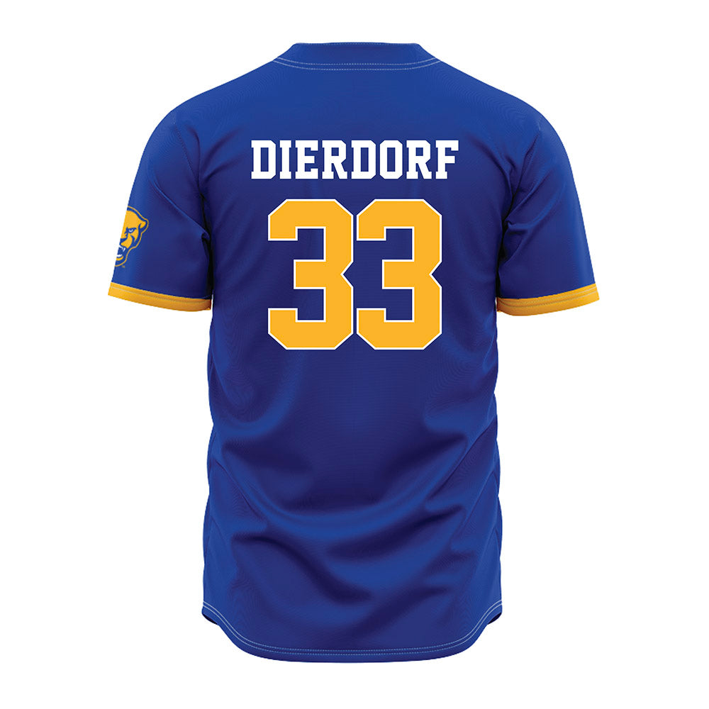 Pittsburgh - NCAA Baseball : Carter Dierdorf - Blue Jersey-1