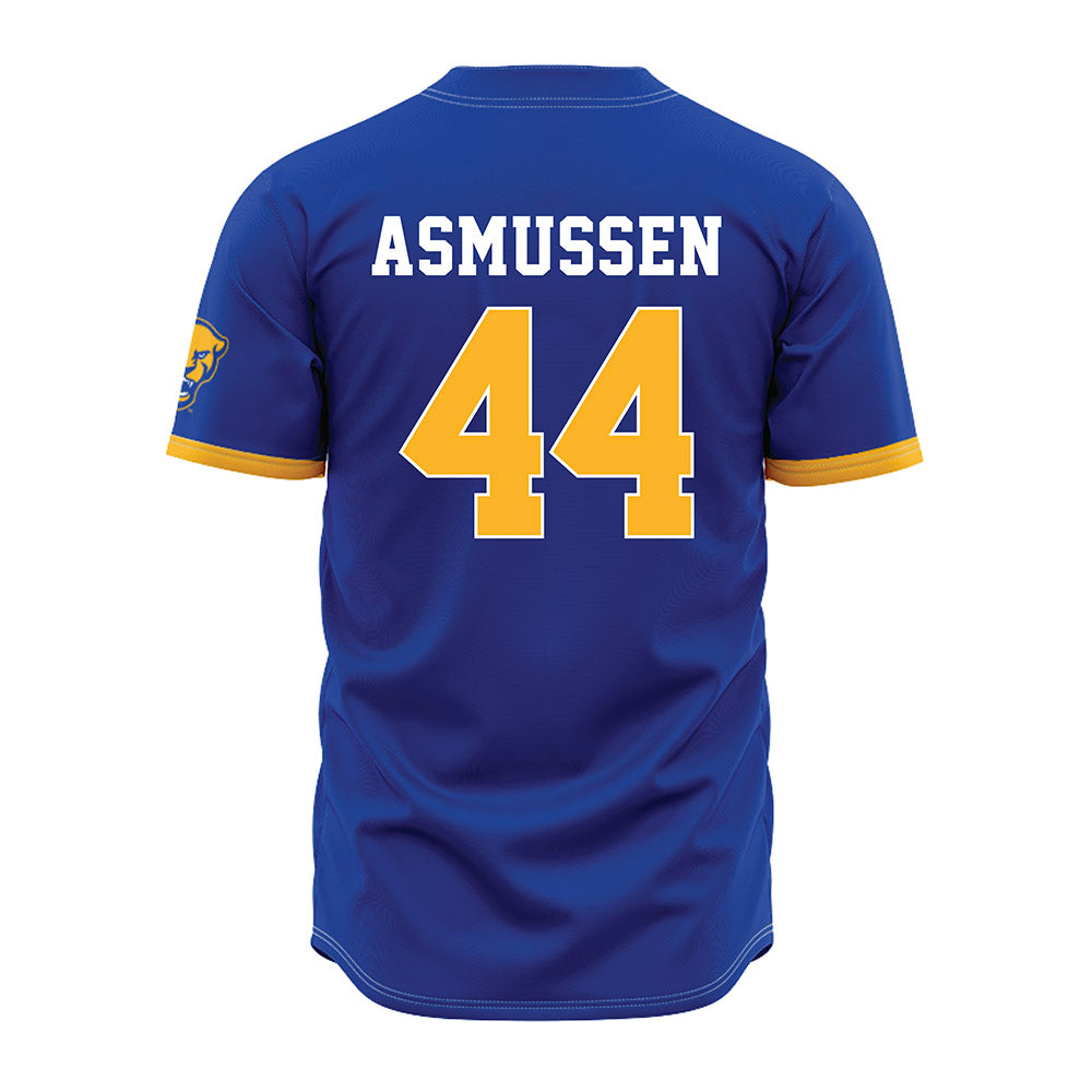Pittsburgh - NCAA Baseball : Benjamin Asmussen - Blue Jersey-1