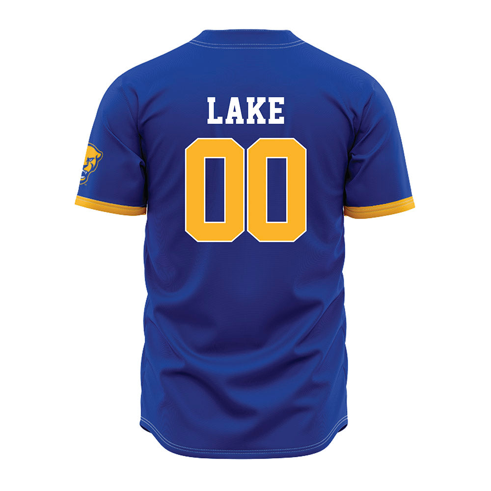 Pittsburgh - NCAA Baseball : Aaron Lake - Blue Jersey-1