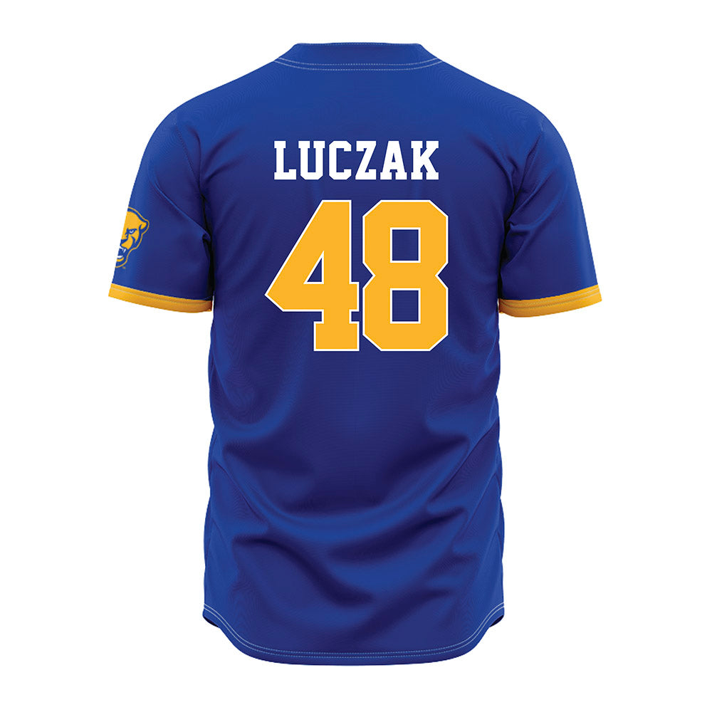 Pittsburgh - NCAA Baseball : Andrew Luczak - Blue Jersey-1