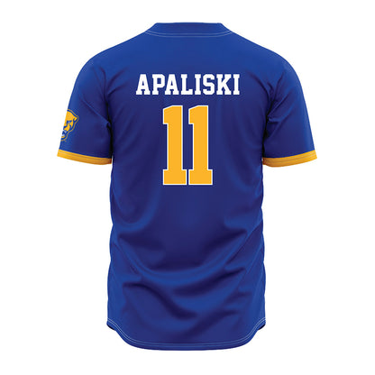 Pittsburgh - NCAA Baseball : Ryan Apaliski - Blue Jersey-1