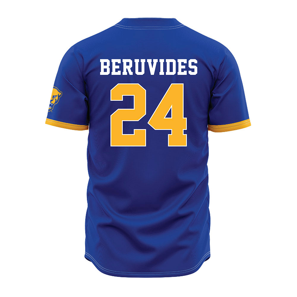 Pittsburgh - NCAA Baseball : Freddy Beruvides - Blue Jersey-1