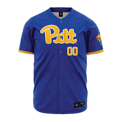 Pittsburgh - NCAA Baseball : Jordan Jacob - Blue Jersey-0