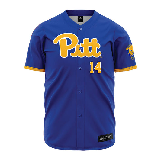 Pittsburgh - NCAA Baseball : Mikey Gray - Blue Jersey-0