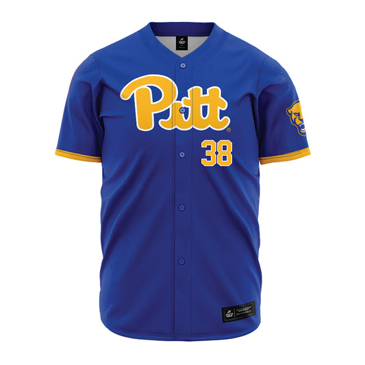 Pittsburgh - NCAA Baseball : Nolan Behm - Blue Jersey-0