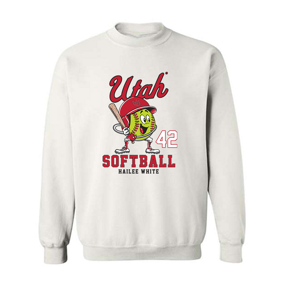 Utah - NCAA Softball : Hailee White - Fashion Shersey Crewneck Sweatshirt-0