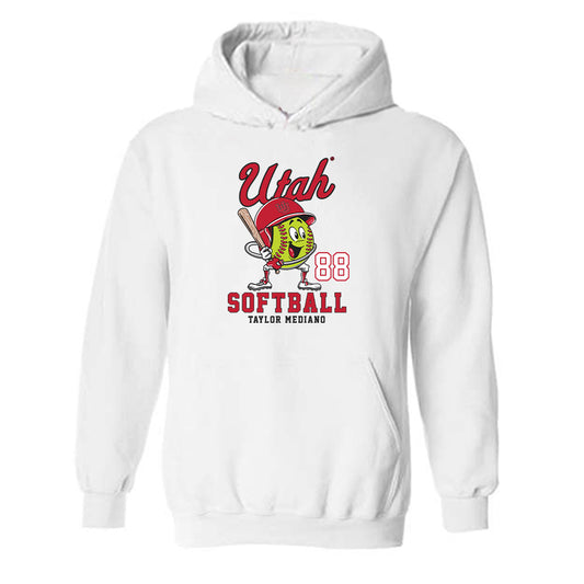 Utah - NCAA Softball : Taylor Mediano - Fashion Shersey Hooded Sweatshirt-0