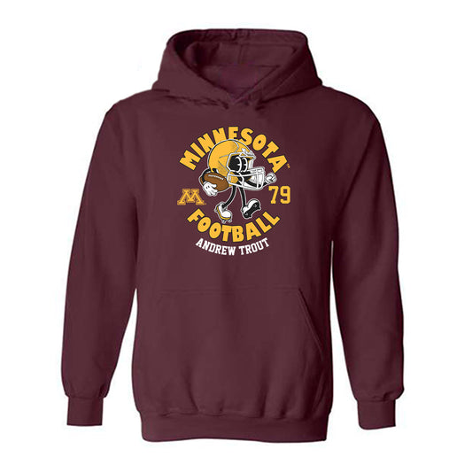 Minnesota - NCAA Football : Andrew Trout - Fashion Shersey Hooded Sweatshirt-0