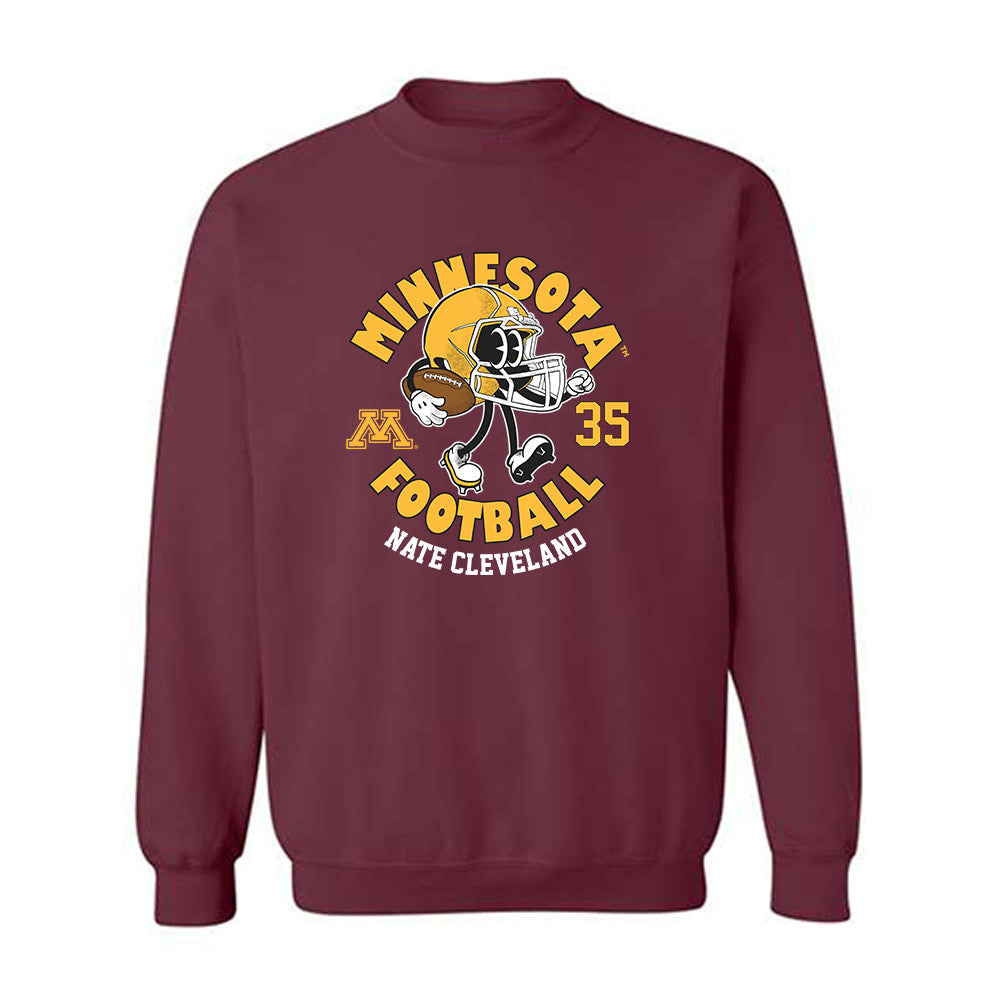 Minnesota - NCAA Football : Nate Cleveland - Fashion Shersey Crewneck Sweatshirt-0