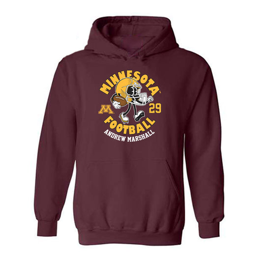 Minnesota - NCAA Football : Andrew Marshall - Fashion Shersey Hooded Sweatshirt-0