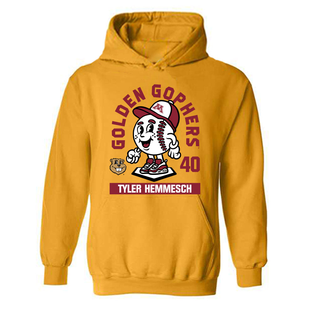Minnesota - NCAA Baseball : Tyler Hemmesch - Fashion Shersey Hooded Sweatshirt-0
