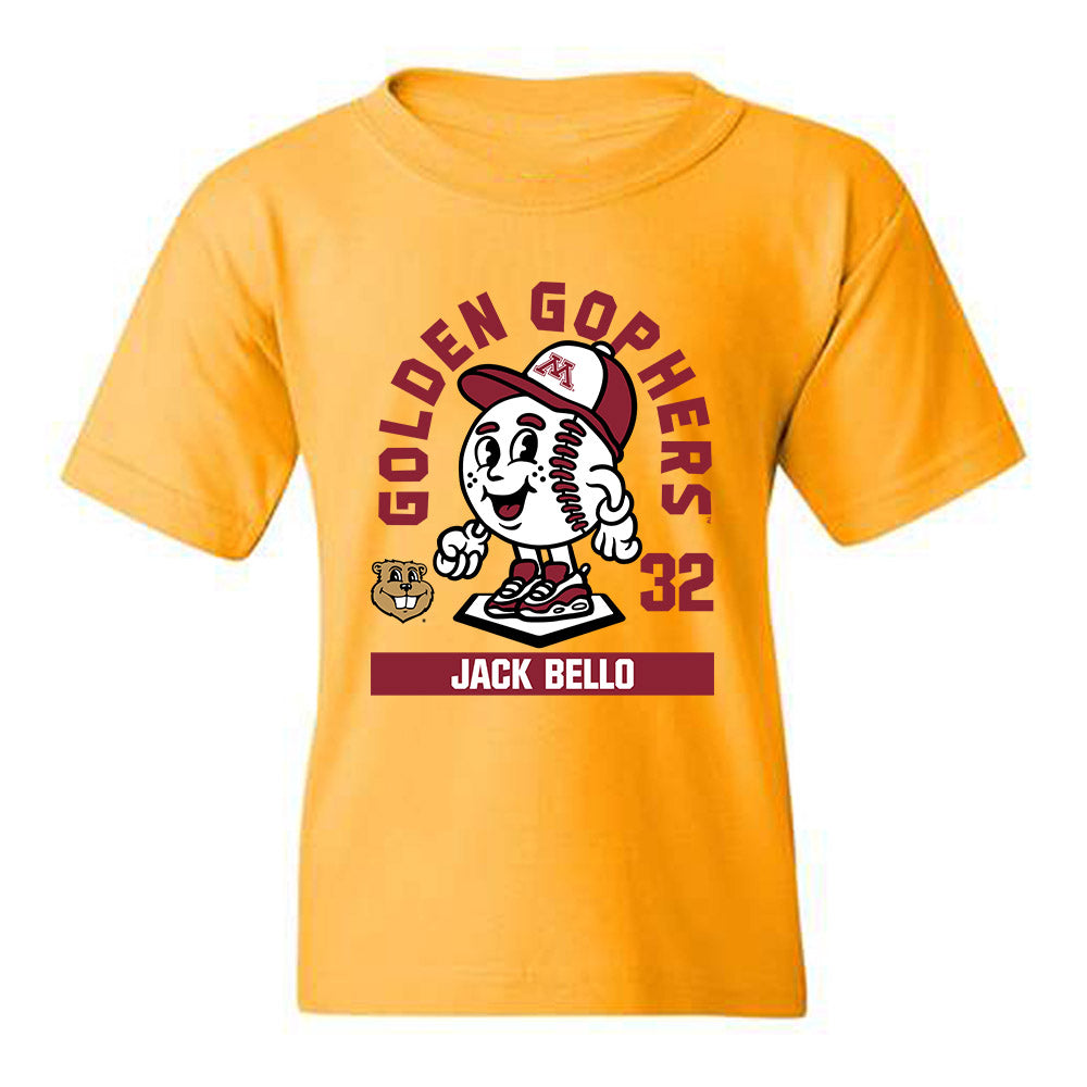 Minnesota - NCAA Baseball : Jack Bello - Fashion Shersey Youth T-Shirt-0