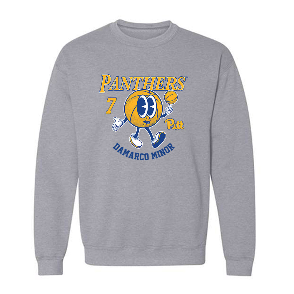 Pittsburgh - NCAA Men's Basketball : Damarco Minor - Fashion Shersey Crewneck Sweatshirt-0