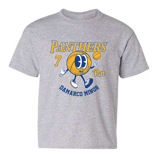 Pittsburgh - NCAA Men's Basketball : Damarco Minor - Fashion Shersey Youth T-Shirt-0
