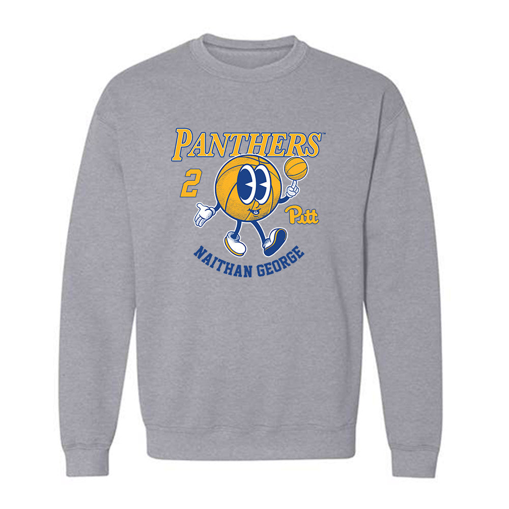 Pittsburgh - NCAA Men's Basketball : Naithan George - Fashion Shersey Crewneck Sweatshirt-0