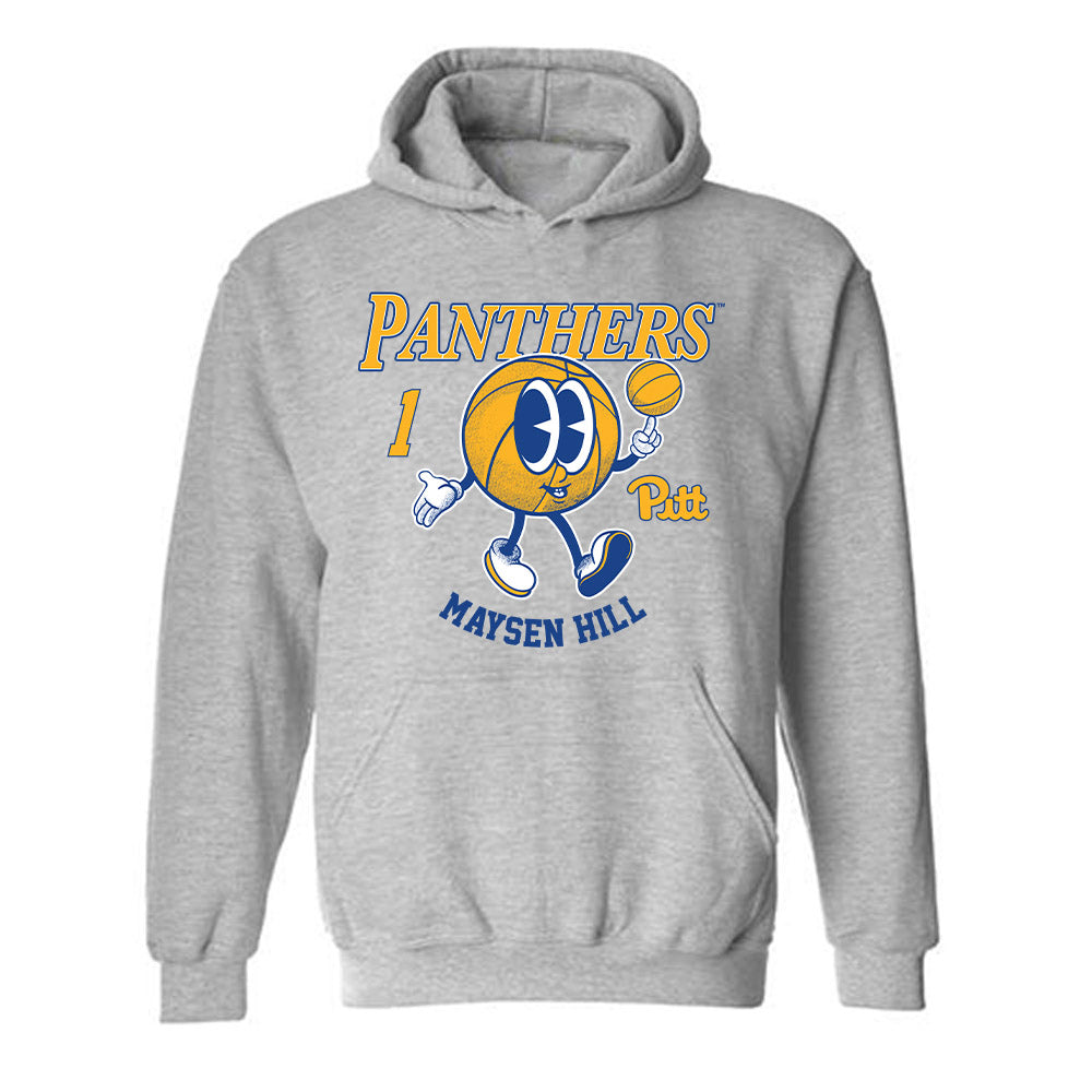 Pittsburgh - NCAA Women's Basketball : Maysen Hill - Fashion Shersey Hooded Sweatshirt-0