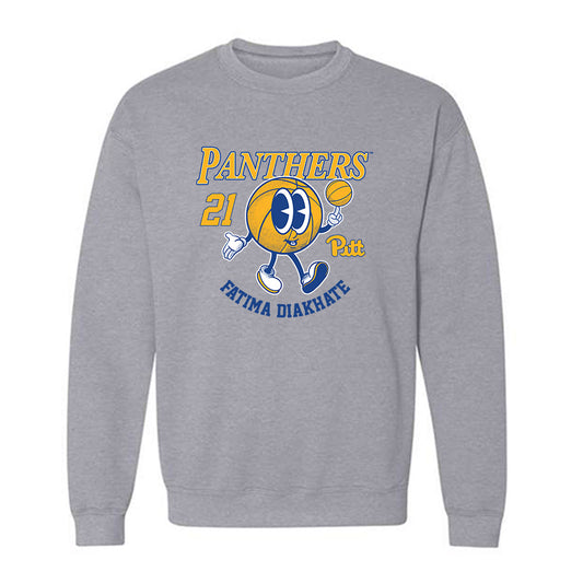 Pittsburgh - NCAA Women's Basketball : Fatima Diakhate - Fashion Shersey Crewneck Sweatshirt-0