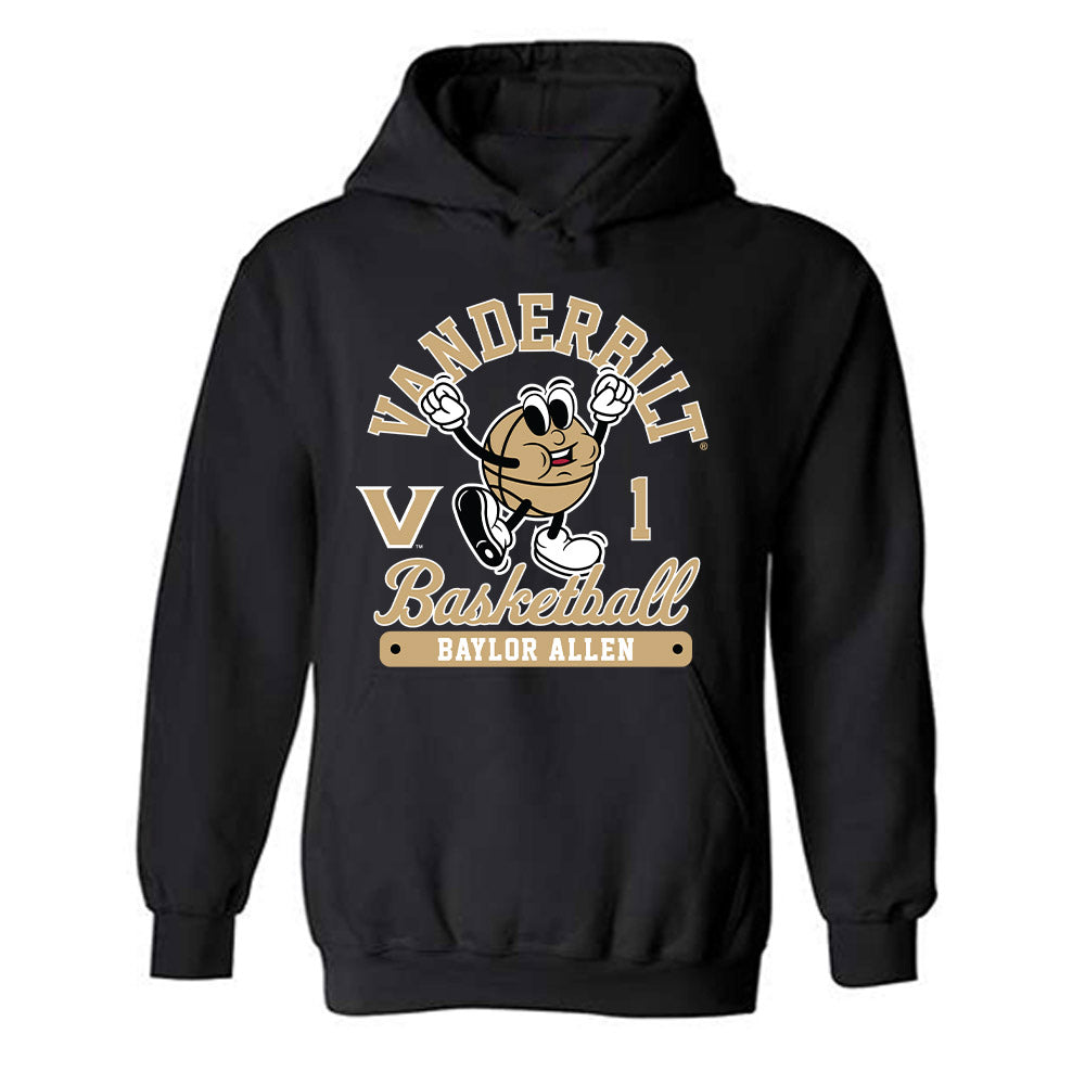 Vanderbilt - NCAA Men's Basketball : Baylor Allen - Fashion Shersey Hooded Sweatshirt-1
