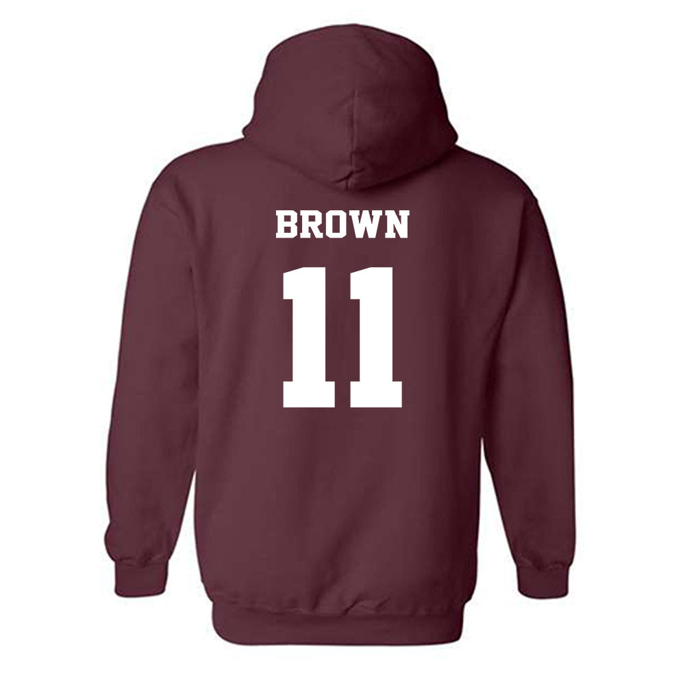 Virginia Tech - NCAA Football : Davion Brown - Fashion Shersey Hooded Sweatshirt-1