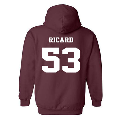 Virginia Tech - NCAA Football : Tommy Ricard - Fashion Shersey Hooded Sweatshirt-1