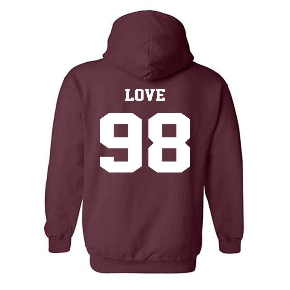 Virginia Tech - NCAA Football : Will Love - Fashion Shersey Hooded Sweatshirt-1