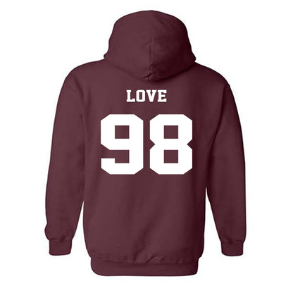 Virginia Tech - NCAA Football : Will Love - Fashion Shersey Hooded Sweatshirt-1