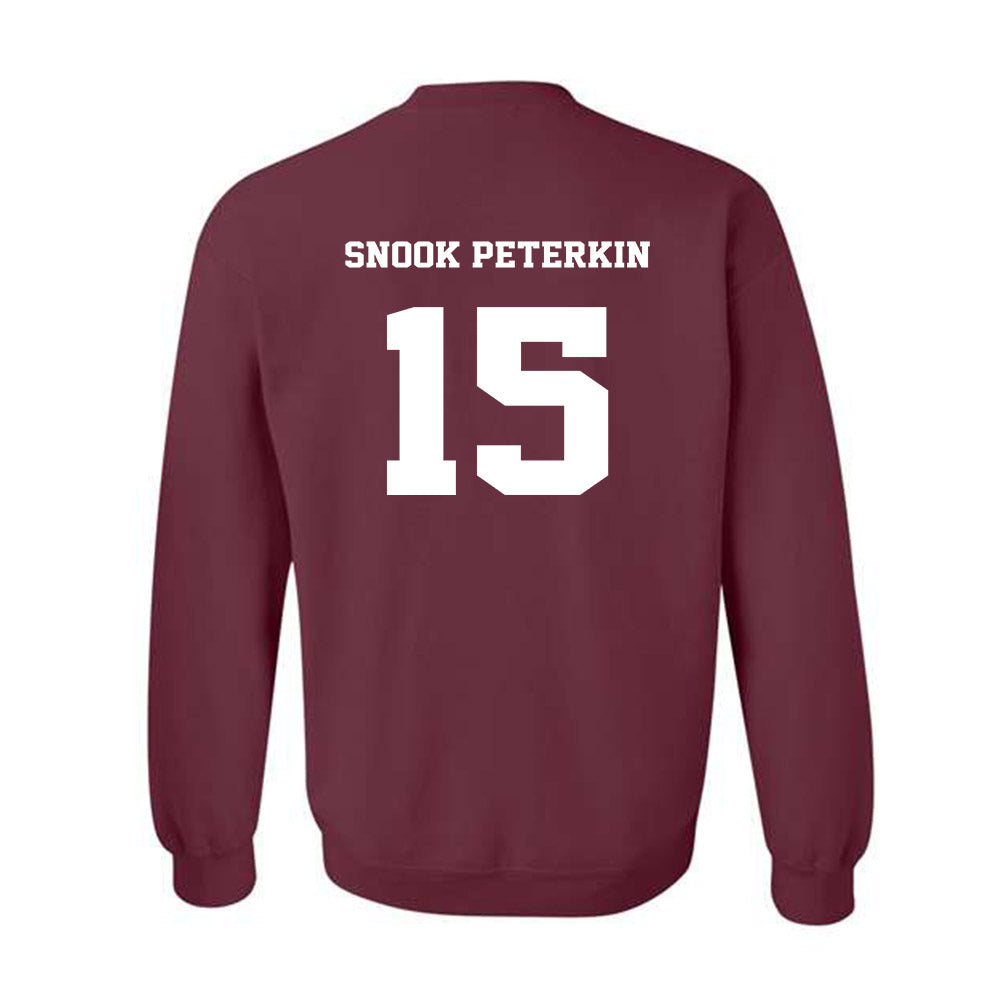 Virginia Tech - NCAA Football : Shamarius "Snook" Peterkin - Fashion Shersey Crewneck Sweatshirt-1