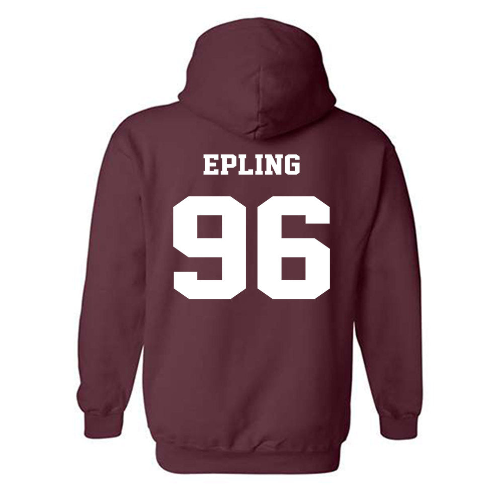 Virginia Tech - NCAA Football : Christian Epling - Fashion Shersey Hooded Sweatshirt-1