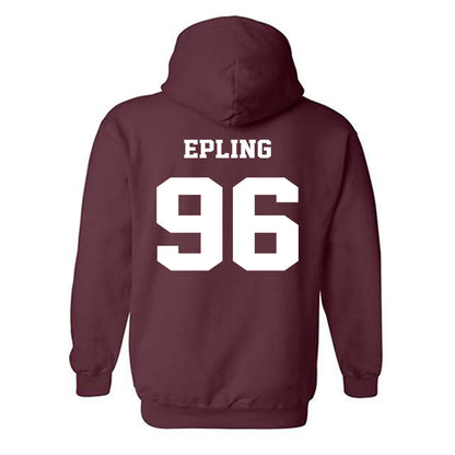 Virginia Tech - NCAA Football : Christian Epling - Fashion Shersey Hooded Sweatshirt-1