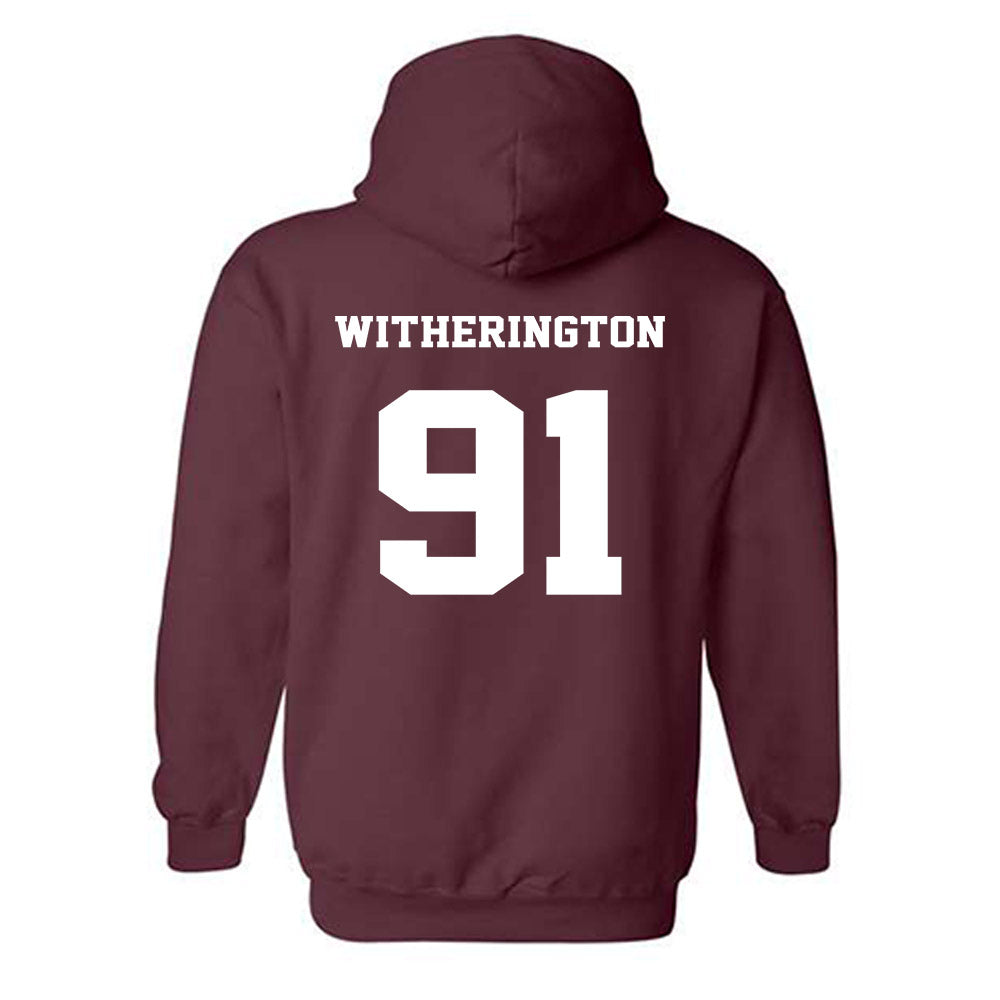 Virginia Tech - NCAA Football : Garrett Witherington - Fashion Shersey Hooded Sweatshirt-1