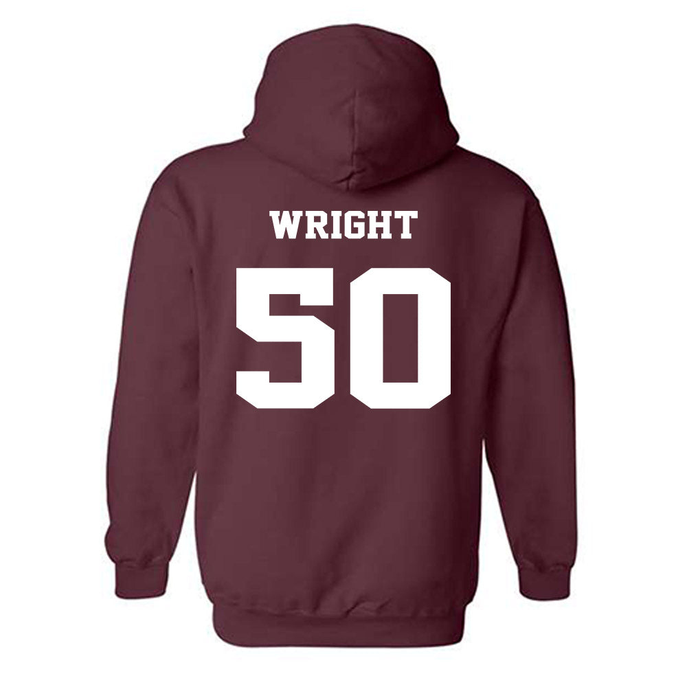 Virginia Tech - NCAA Football : Nathaniel Wright - Fashion Shersey Hooded Sweatshirt-1