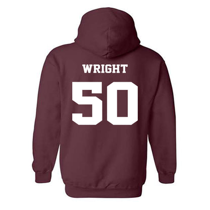 Virginia Tech - NCAA Football : Nathaniel Wright - Fashion Shersey Hooded Sweatshirt-1
