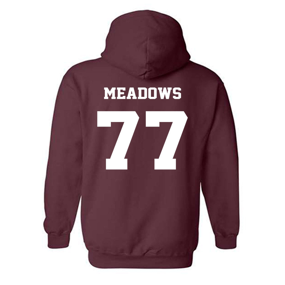 Virginia Tech - NCAA Football : Brody Meadows - Fashion Shersey Hooded Sweatshirt-1