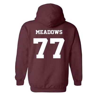 Virginia Tech - NCAA Football : Brody Meadows - Fashion Shersey Hooded Sweatshirt-1